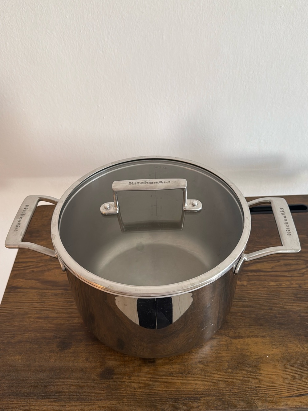 KitchenAid Stainless Steel Covered Stock Pot with glass lid